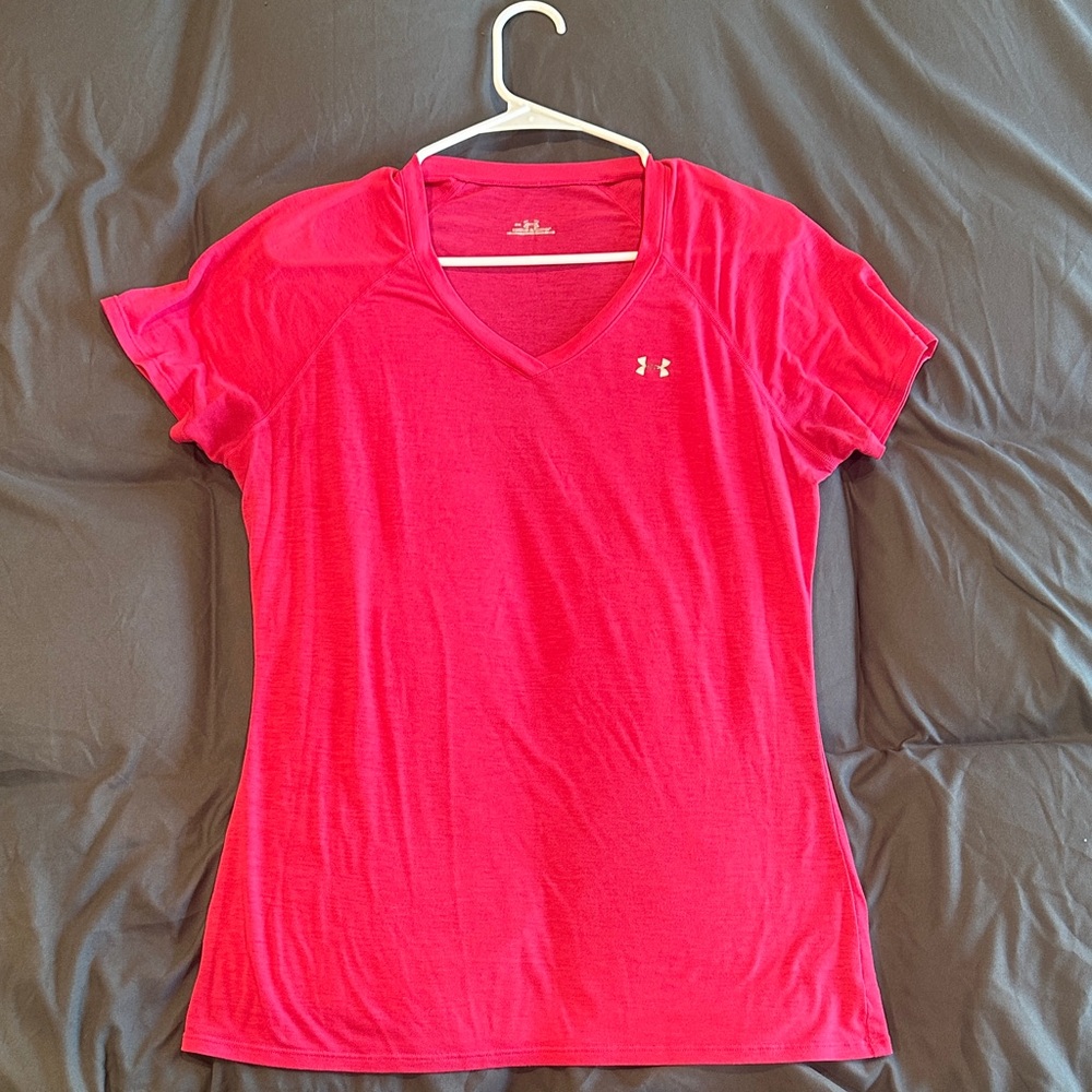 Under Armour Women's Bright Pink Short Sleeve Tee